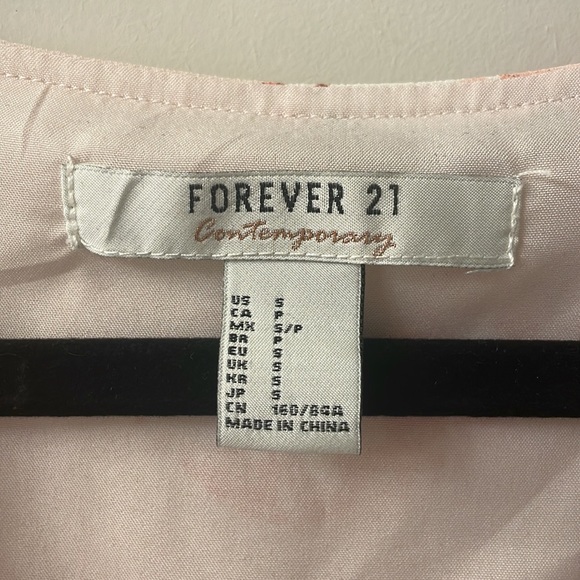 Forever 21 Contemporary Pink Floral Button-Up Midi Dress - Picture 3 of 3